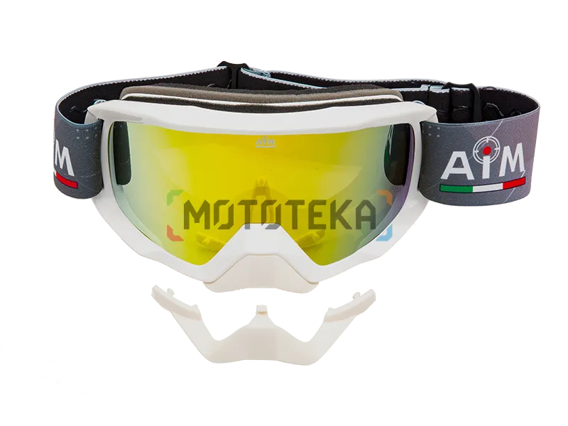 Мотоочки кроссовые AiM (Аим) (PRO) 186-103 White Glossy