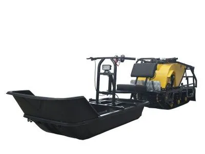 Модуль толкач с длинными подшитыми санями и отбойником для мотобуксировщика Рыбак