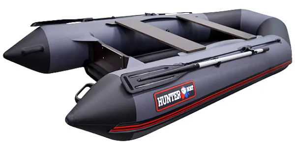 Лодка ПВХ Hunter (Хантер) 320 ЛКА зелёный в магазине Мототека по цене 41 400 ₽