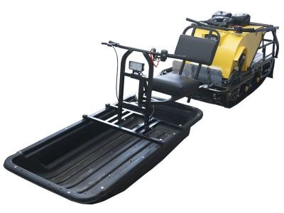 Модуль толкач с длинными подшитыми санями для мотобуксировщика Рыбак